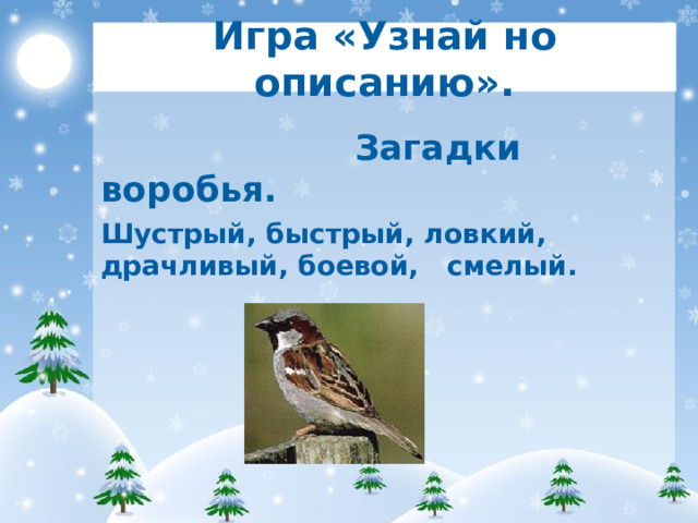 Загадки о воробье 2 класс и нарисовать