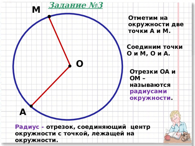 На рисунке изображена окружность с центром о отрезок оа