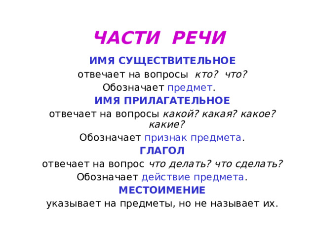 Существительное отвечает на вопрос кто что