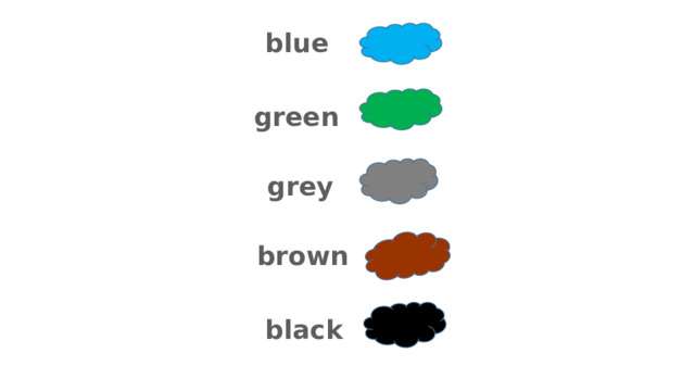 blue green grey brown black 