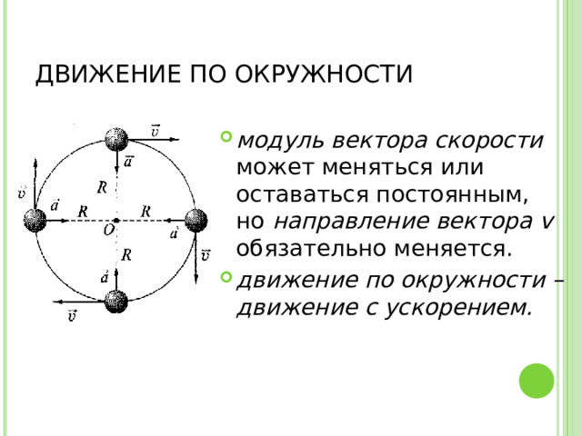 Криволинейное движение окружности