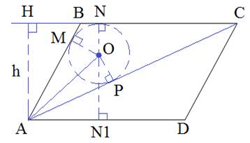 В параллелограмме авсд вписана окружность