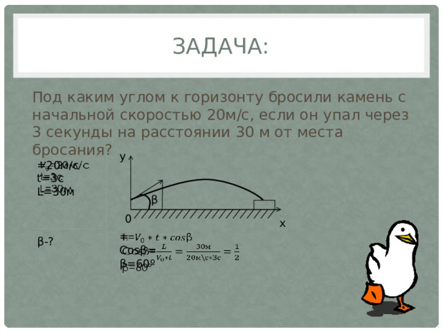 Под каким углом к горизонту