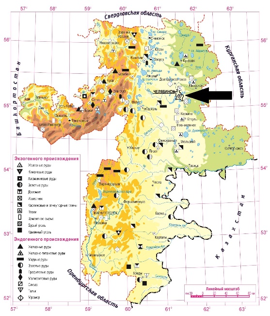 Карта челябинской области подробная географическая