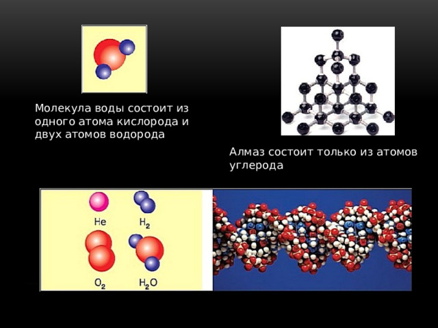 Атом состоит из молекул