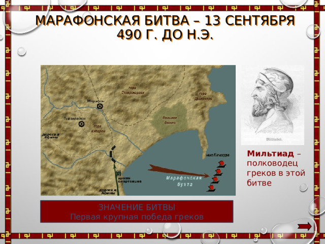 Марафонская битва карта