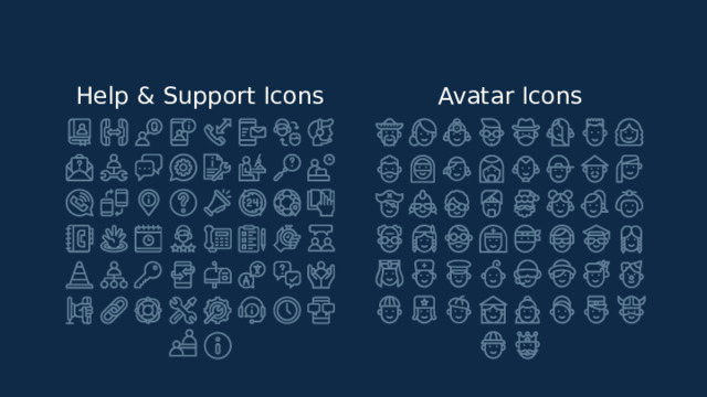 Help & Support Icons Avatar Icons 