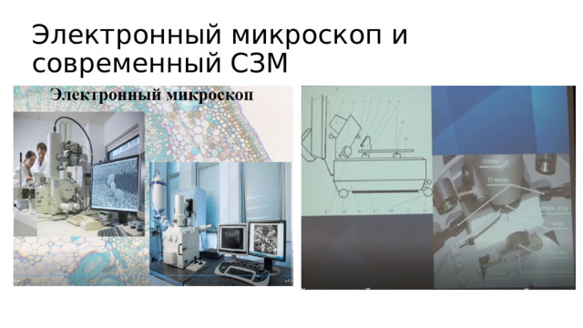 Электронный микроскоп и современный СЗМ 