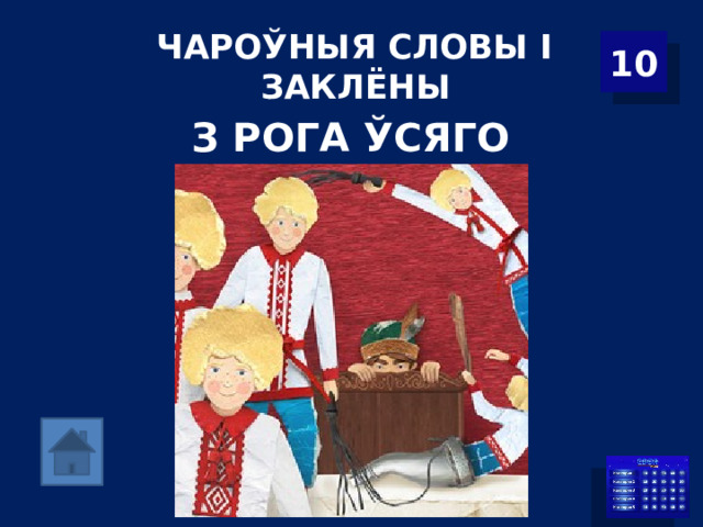 ЧАРОЎНЫЯ СЛОВЫ І ЗАКЛЁНЫ 10 З РОГА ЎСЯГО МНОГА 