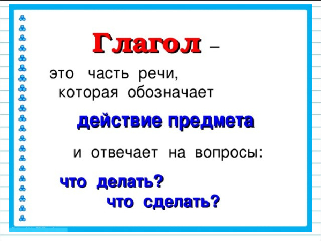 Русский язык презентация 3 класс глагол