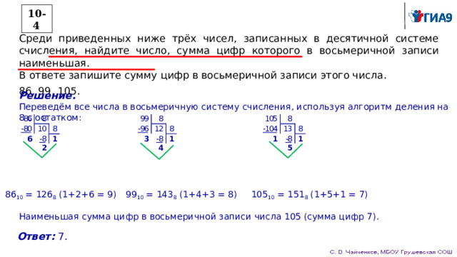 Число 3 в восьмеричной системе