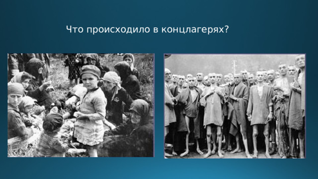 Что происходило в концлагерях? 