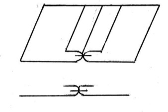 Образец стачного шва вразутюжку
