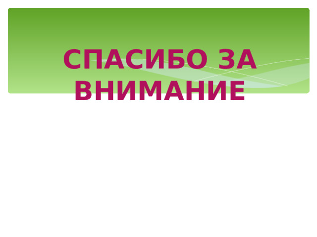 СПАСИБО ЗА ВНИМАНИЕ 