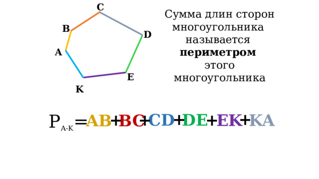 Сумма длин всех сторон