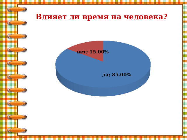 Влияет ли время на человека? 