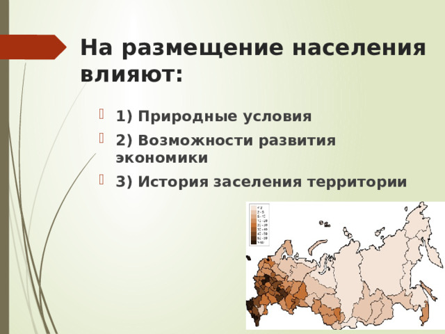 Размещение населения презентация