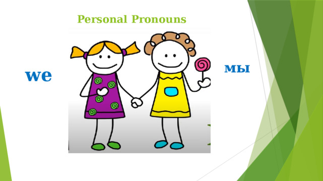 Personal Pronouns мы we 