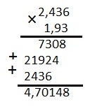 Как умножать столбиком десятичные дроби