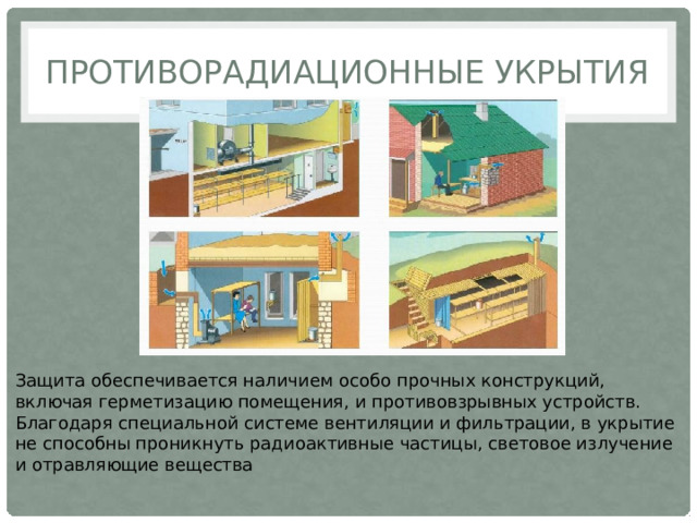 Противорадиационные укрытия типовой проект