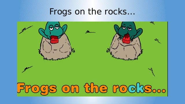 Frogs on the rocks… 