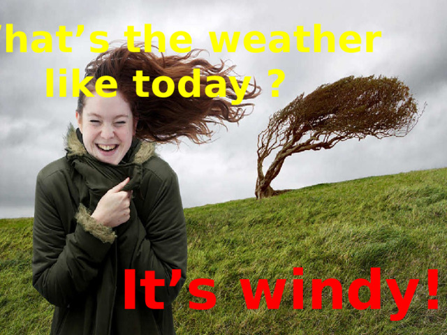  What’s the weather  like today ? It’s windy! 