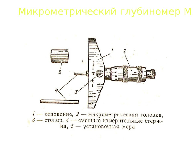 Микрометрический глубиномер МГ 