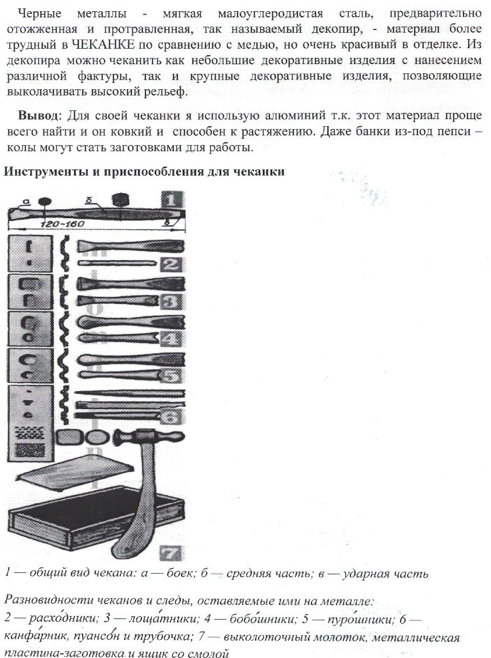 Исследовательская работа по теме "Чеканка" - изо, прочее