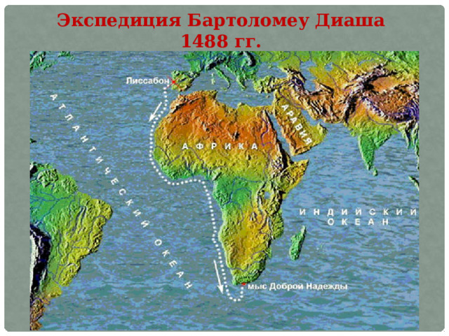 Экспедиция Бартоломеу Диаша 1488 гг. 