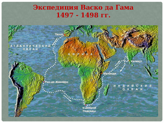 Экспедиция Васко да Гама 1497 - 1498 гг. 
