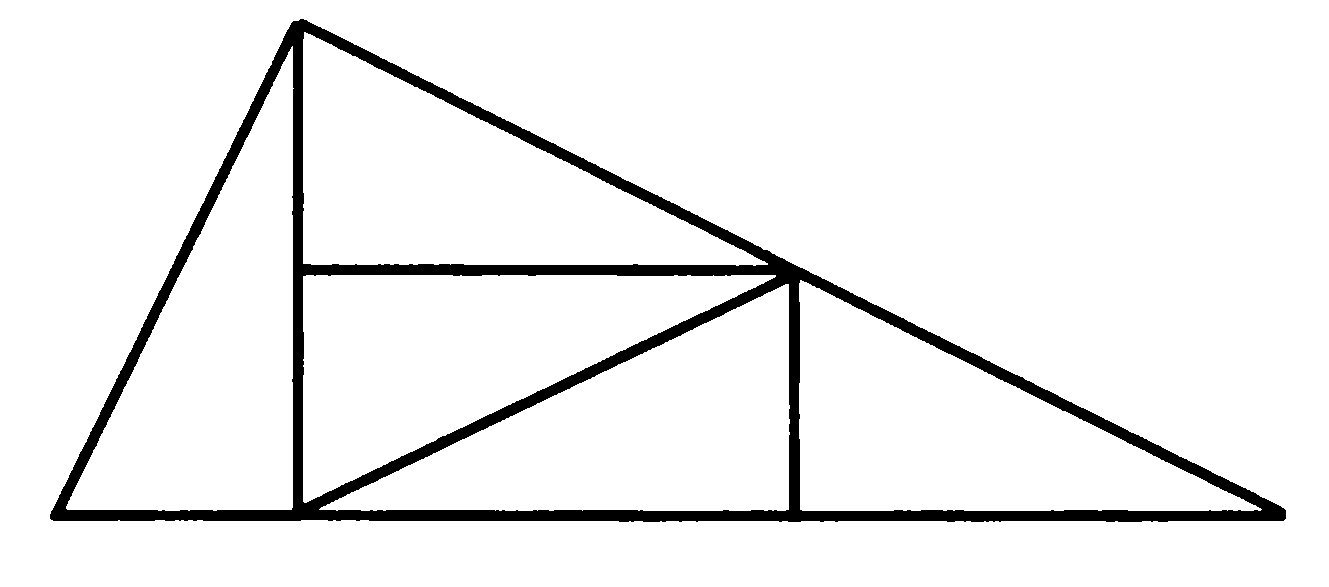 Как нарисовать три треугольника с одной общей линией