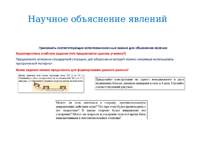 Научное объяснение явлений 