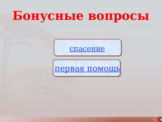 Бонусные вопросы спасение первая помощь 
