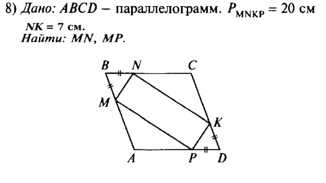 Задачи на готовых чертежах площадь параллелограмма