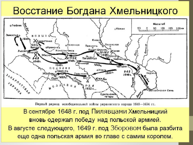 Восстание Богдана Хмельницкого против Речи Посполитой - одно из главных событий