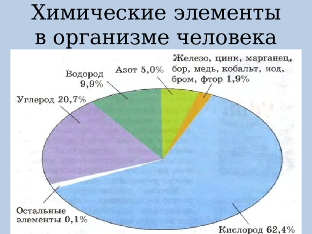 Химические элементы в организме человека 