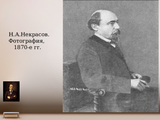 Н.А.Некрасов. Фотография, 1870-е гг. 