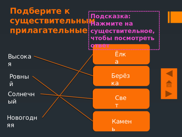 Выберите из слов имена прилагательные Зелень Чёрный Не верно Веселый Зелёный Весельчак Чернила Верно 