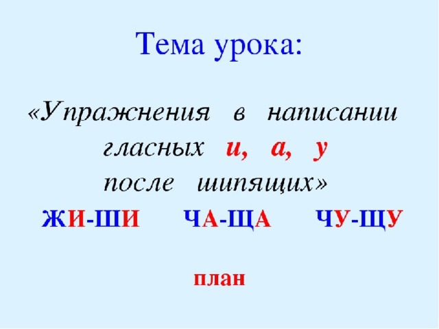 Повторение жи ши 1 класс презентация