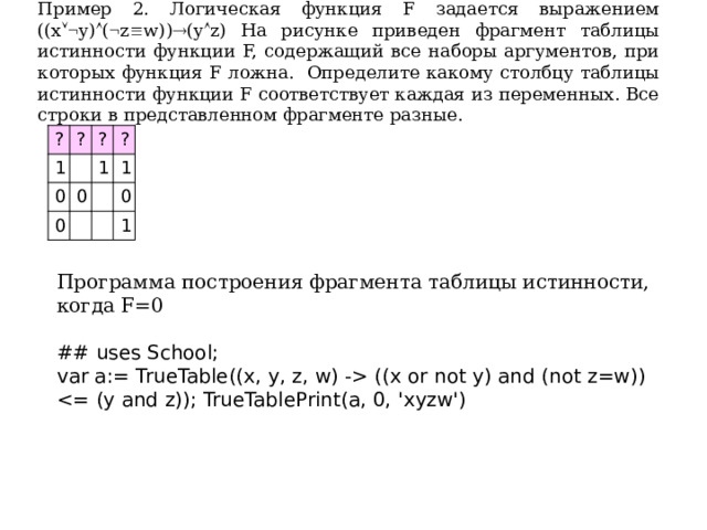 Определить, какое из утверждений истинно для этого фрагмента таблицы:.