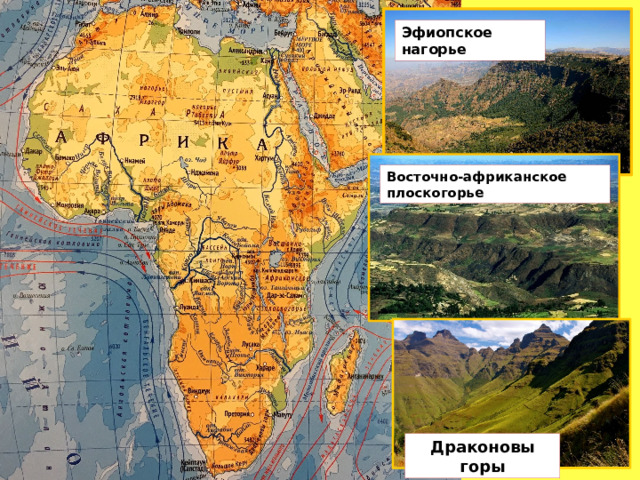 Эфиопское нагорье Восточно-африканское плоскогорье Драконовы горы 