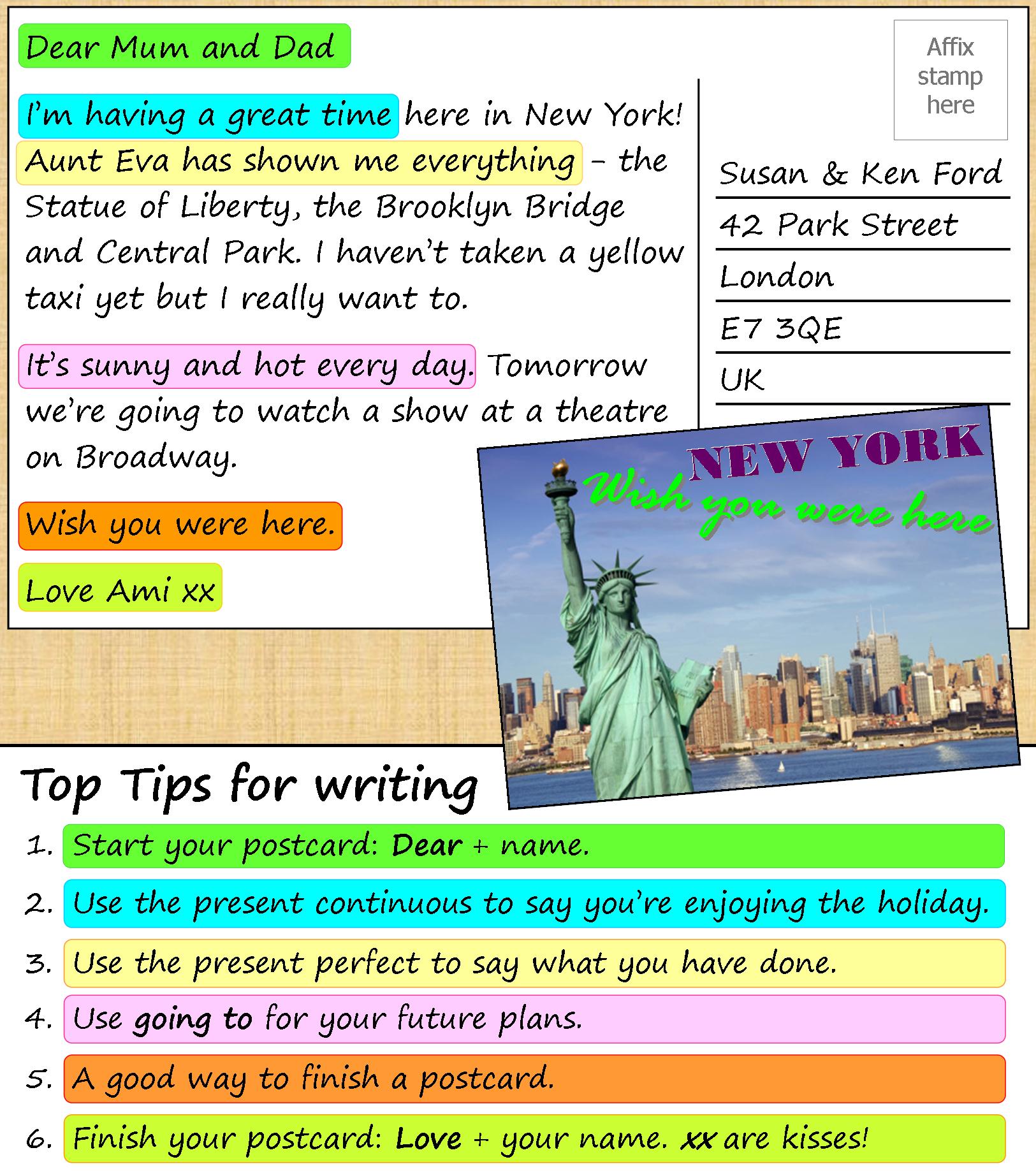 Holidays examples. Writing a Postcard. How to write a Postcard. How to write a Postcard in English. Написать Postcard.