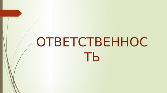 ОТВЕТСТВЕННОСТЬ 