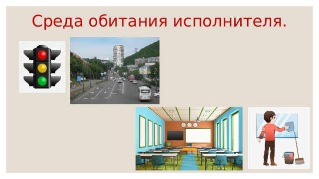 Среда обитания исполнителя. 