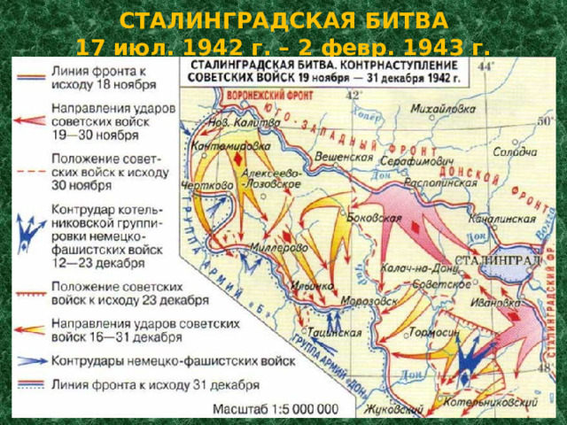 СТАЛИНГРАДСКАЯ БИТВА  17 июл. 1942 г. – 2 февр. 1943 г.    