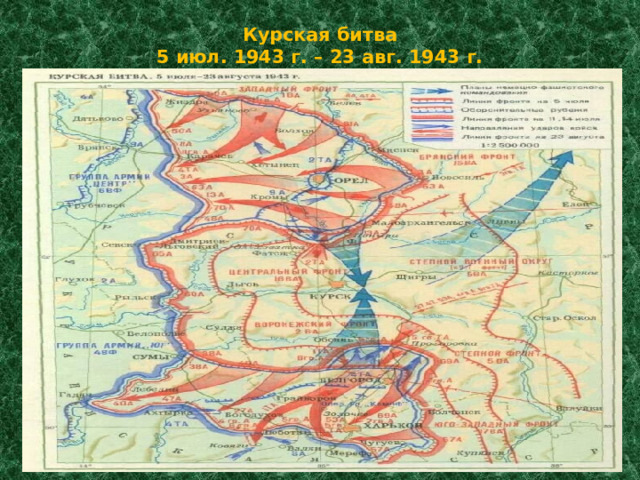 Курская битва  5 июл. 1943 г. – 23 авг. 1943 г.   