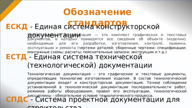 Государственное профессиональное образовательное учреждение  «Киселёвский горный техникум»   Виды стандартов ГОСТ 2.850-75 Горная графическая документация. Виды и комплектность ГОСТ 2.851-75 Горная графическая документация. Общие правила выполнения горных чертежей ГОСТ 2.852-75 Горная графическая документация. Изображение элементов горных объектов ГОСТ 2.853-75 Горная графическая документация. Правила выполнения условных обозначений ГОСТ 2.854-75 Горная графическая документация. Обозначения условные ситуации земной поверхности ГОСТ 2.855-75 Горная графическая документация. Обозначения условные горных выработок ГОСТ 2.857-75 Горная графическая документация. Обозначения условные полезных ископаемых, горных пород и условий их залегания Разработка горно-графической документации в соответствии с ГОСТом Преподаватель: Кузнецова Светлана Анатольевна В современных условиях стандарты ГГД не имеют юридической силы, но по-прежнему широко используются в горной и инженерно-геологической графике. Россия, Киселевск, 2021    
