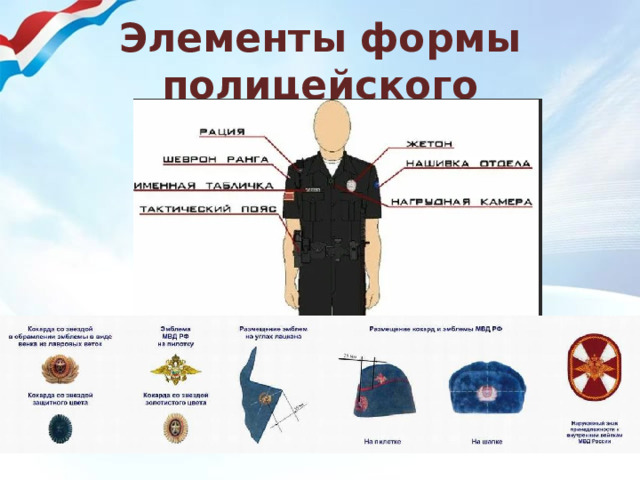 Элементы формы полицейского 