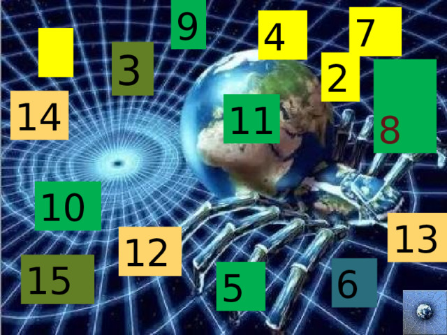 9 7 4 1 3 2  8 14 11 10 13 12 15 6 5 