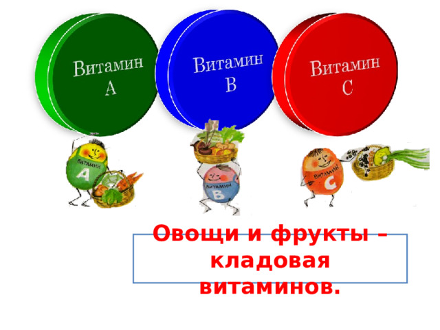 Овощи и фрукты – кладовая витаминов. 